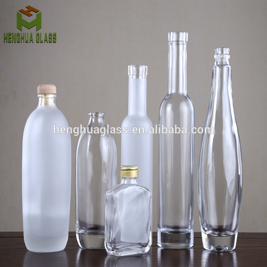 factory custom Special shape glass bottle for liquor vodka alcohol gin spirits whiskey wine brandy