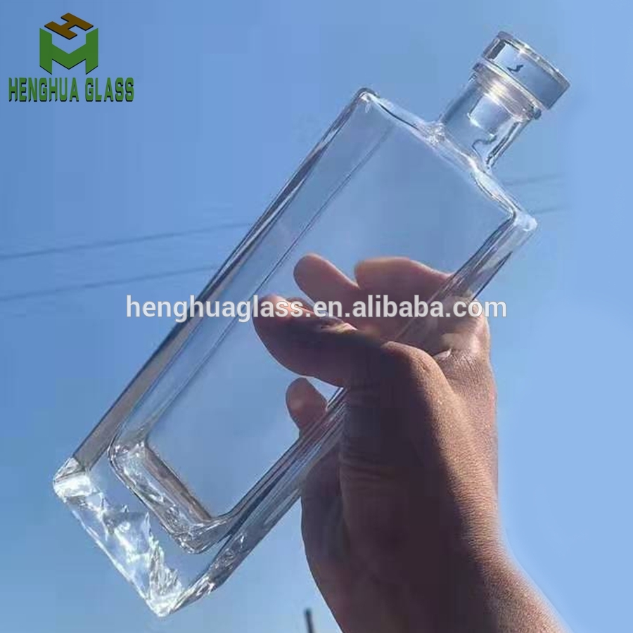 factory custom Special shape glass bottle for liquor vodka alcohol gin spirits whiskey wine brandy