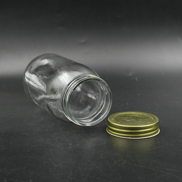 factory custom big style 700ml food sugar nut jam glass storage jar