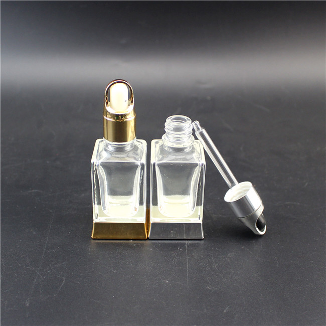 factory custom black 30 ml luxury square glass dropper bottle 1 oz cosmetic serum essential oil bottles