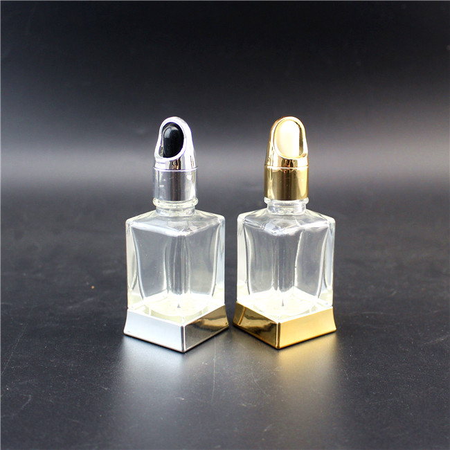 factory custom black 30 ml luxury square glass dropper bottle 1 oz cosmetic serum essential oil bottles