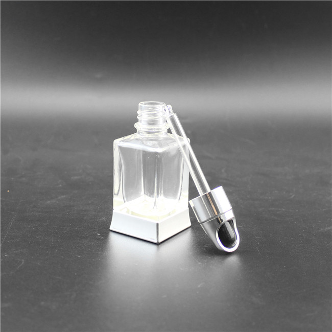 factory custom black 30 ml luxury square glass dropper bottle 1 oz cosmetic serum essential oil bottles