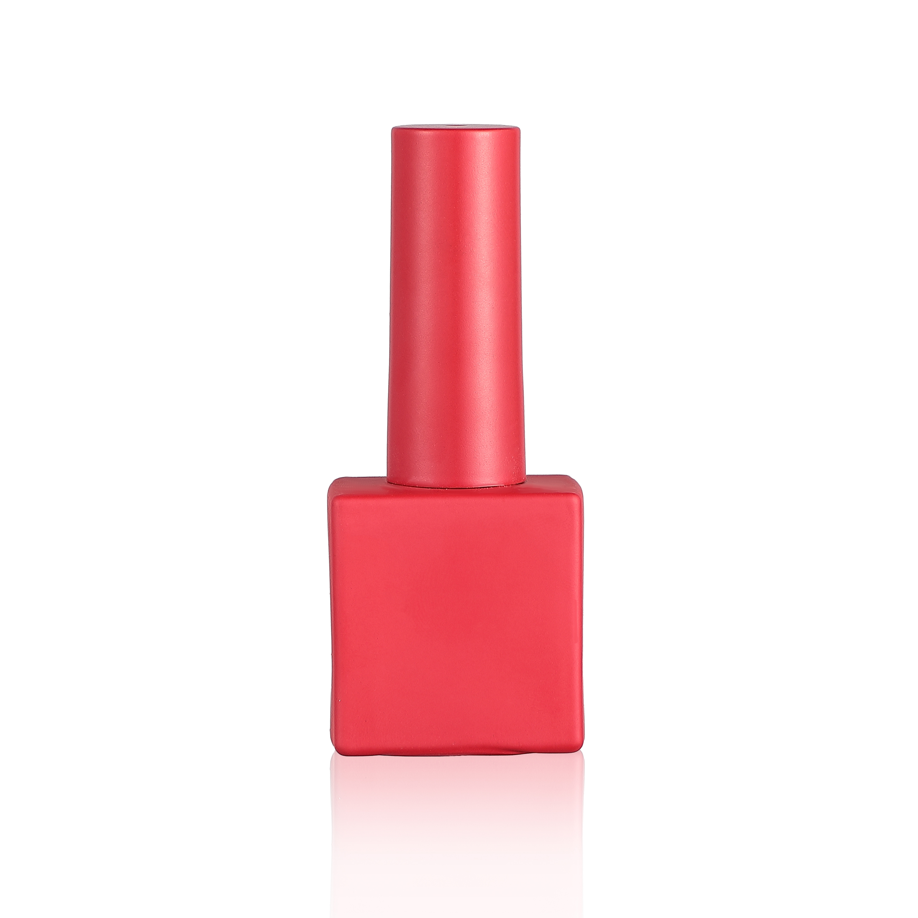 factory custom color amber pink brown 12ml square empty gel nail polish bottle with brush and black lids