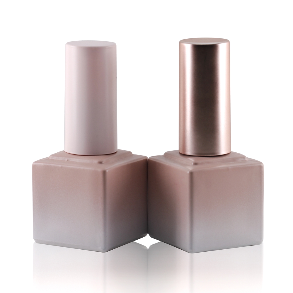 factory custom design 12ml electroplate gold empty uv gel soak off nail polish glass bottle