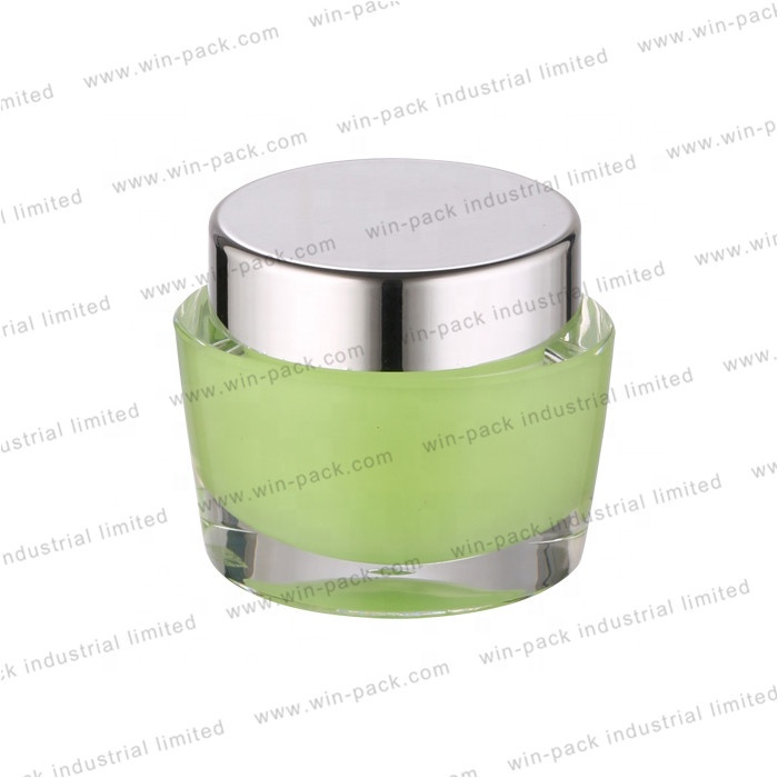 factory customized white Acrylic cream jar for personal skin care 15g 30g 50g