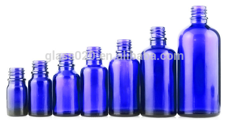 factory direct cobalt blue 10ml glass bottle with black tamper-proof cap