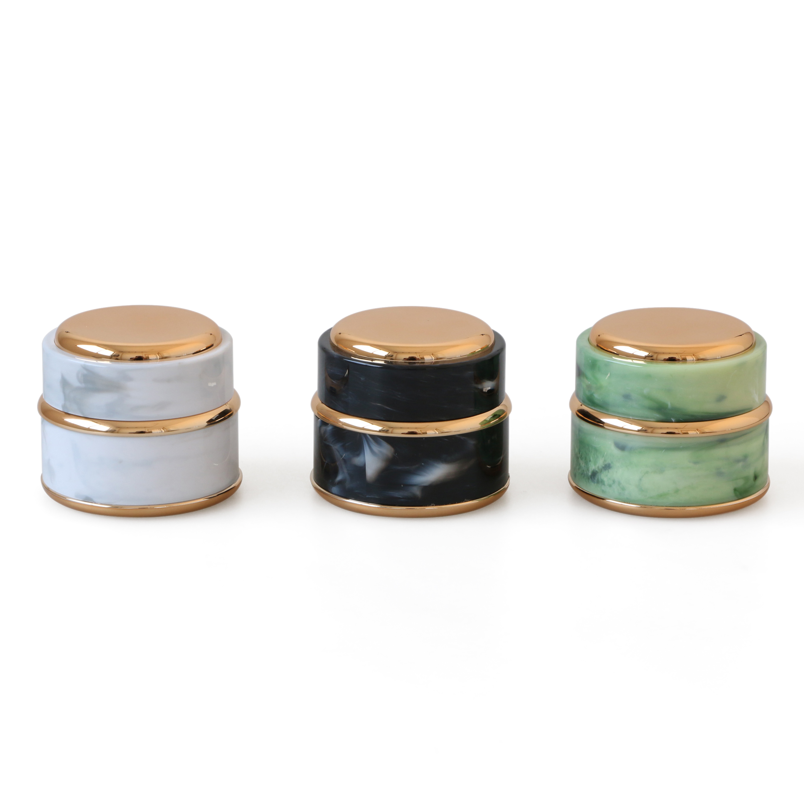 factory direct eco friendly marble plastic cosmetic jar 15ml 30ml for skin care cream