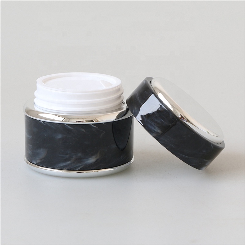 factory direct eco friendly marble plastic cosmetic jar 15ml 30ml for skin care cream