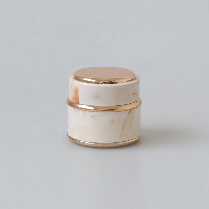 factory direct eco friendly marble plastic cosmetic jar 15ml 30ml for skin care cream