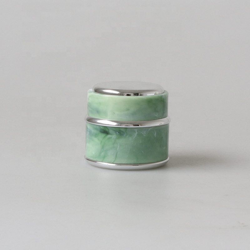 factory direct eco friendly marble plastic cosmetic jar 15ml 30ml for skin care cream