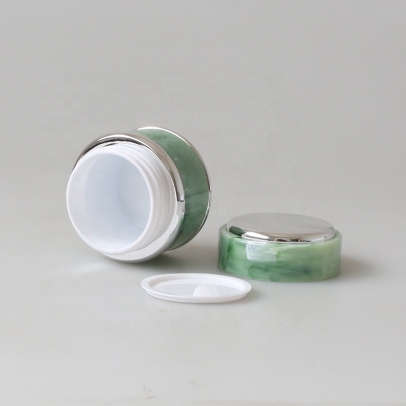 factory direct eco friendly marble plastic cosmetic jar 15ml 30ml for skin care cream