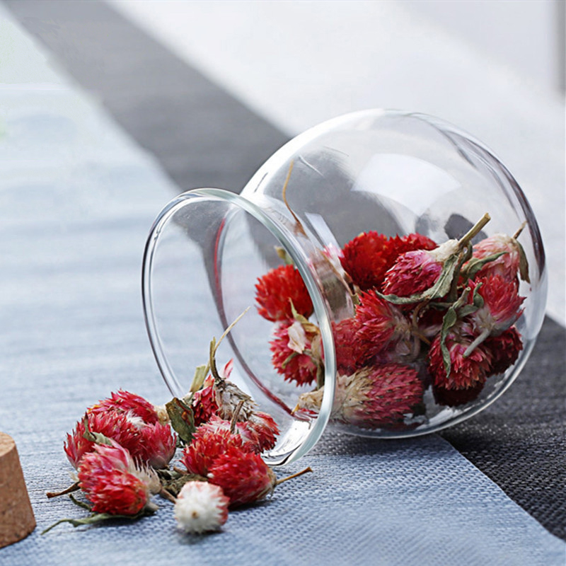 factory direct multi size high borosilicate glass storage jar with wood lid