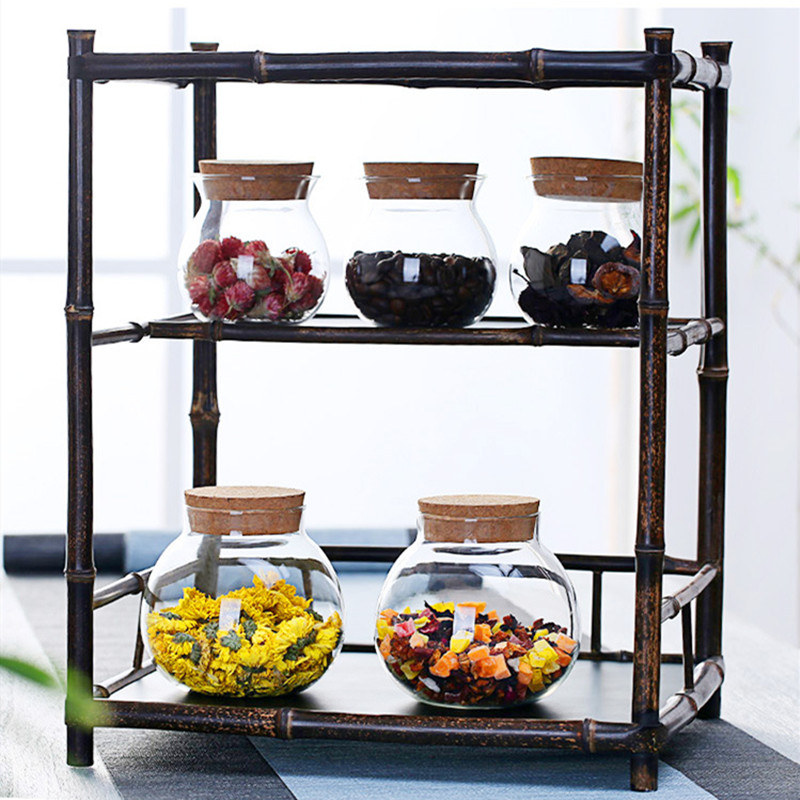 factory direct multi size high borosilicate glass storage jar with wood lid