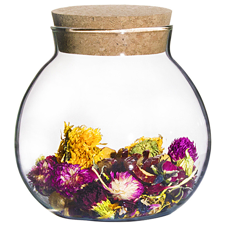 factory direct multi size high borosilicate glass storage jar with wood lid