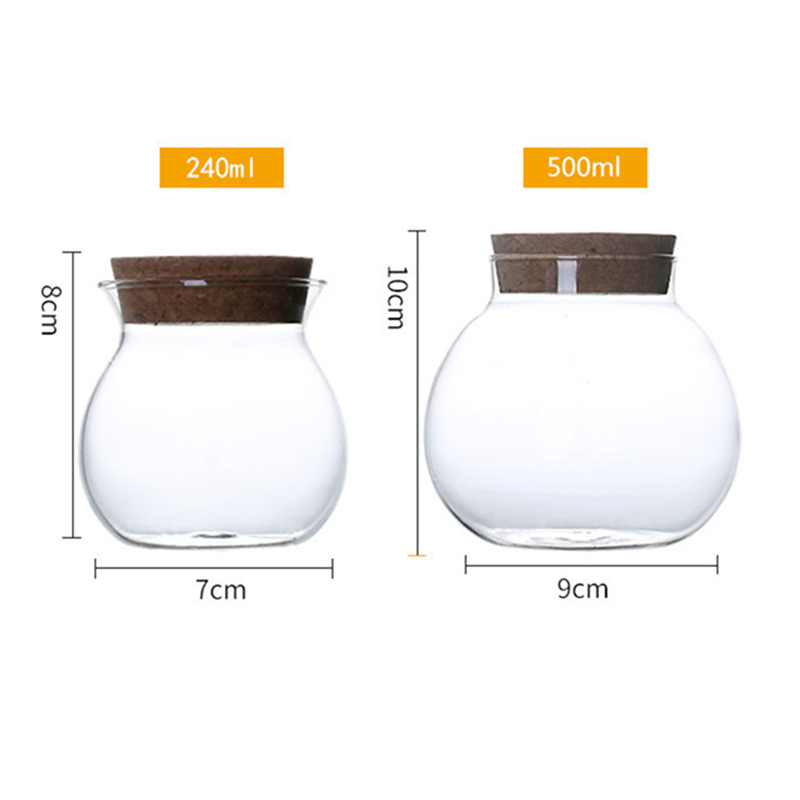 factory direct multi size high borosilicate glass storage jar with wood lid
