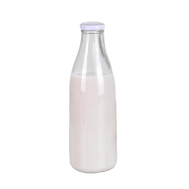 factory direct sale customizable BPA free metal cap 200ml 250ml 500ml 1000ml Glass milk bottle with lids