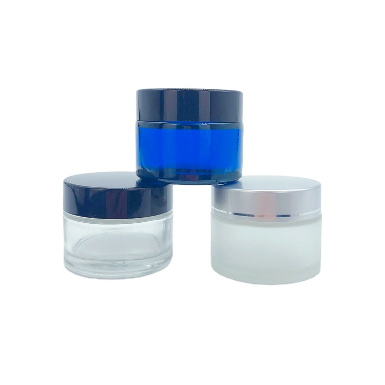 factory manufacture 50ml round cosmetic glass jars for eye cream