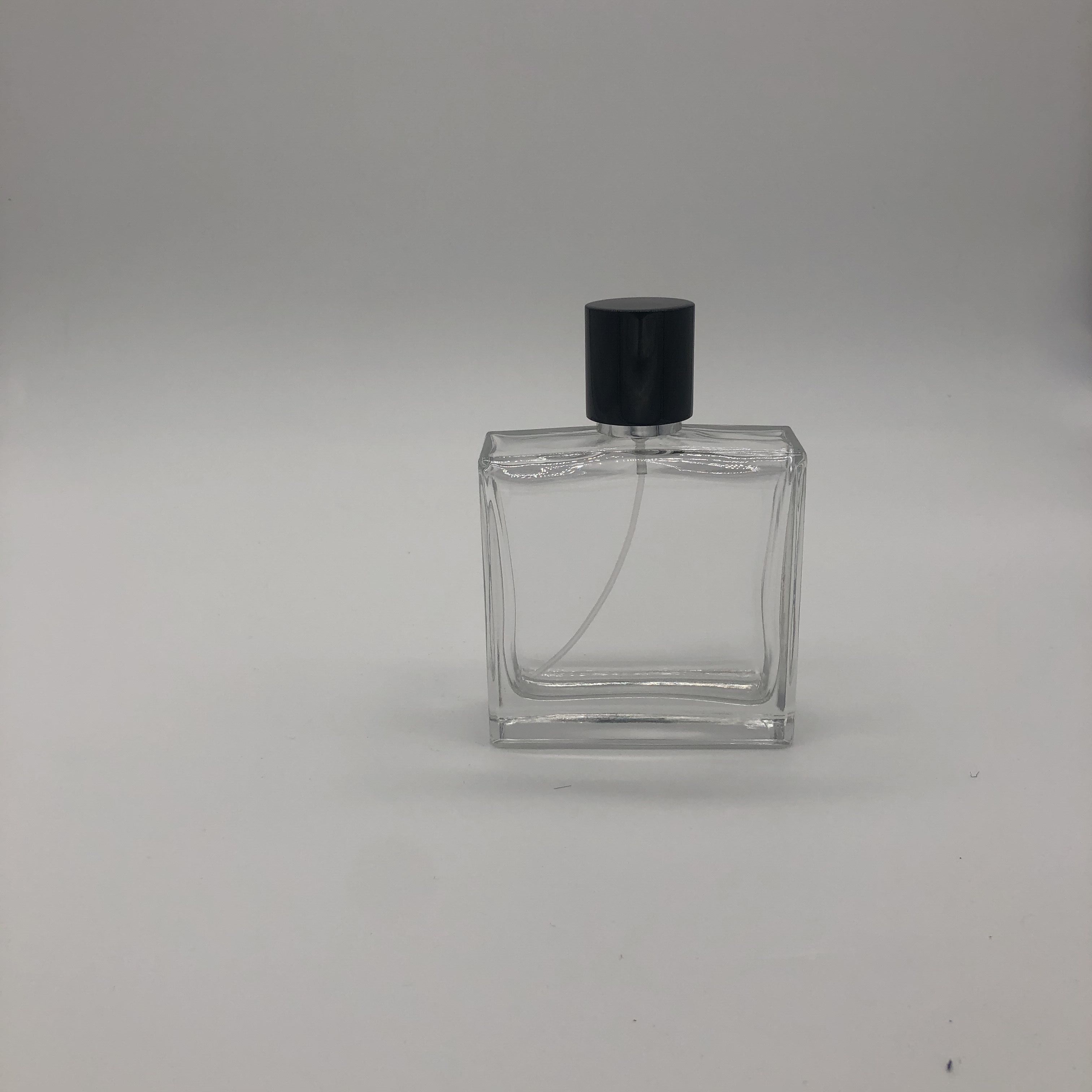 factory  premium 50ml square glass perfume bottle with spray pump cap