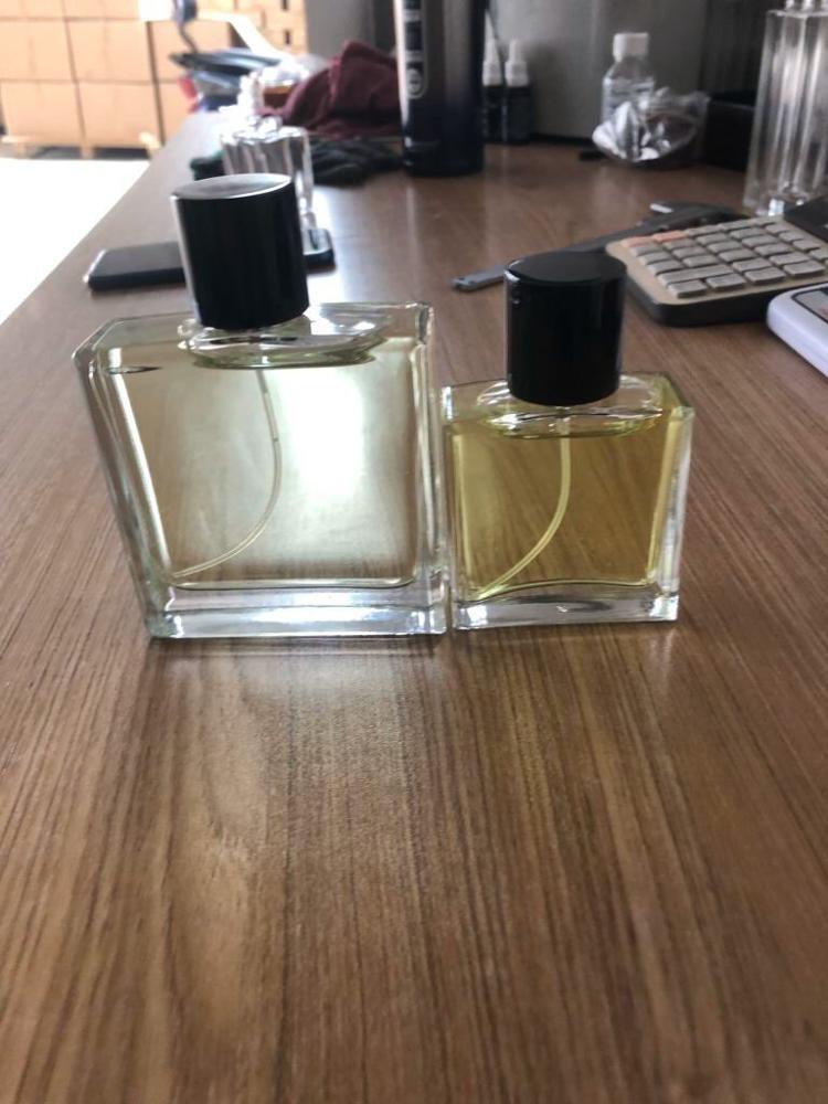 factory premium 50ml square glass perfume bottle with spray pump cap