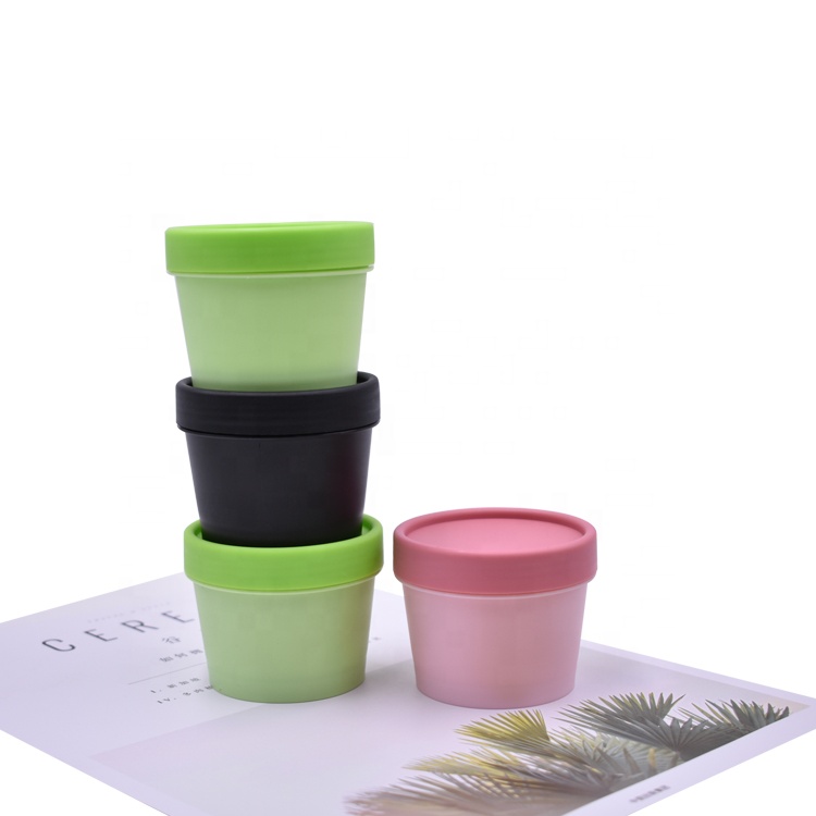 factory price cone shape colorful 100g 100ml PP jar facial cream jar empty mask packaging jar for sale