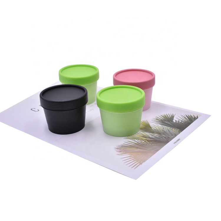factory price cone shape colorful 100g 100ml PP jar facial cream jar empty mask packaging jar for sale