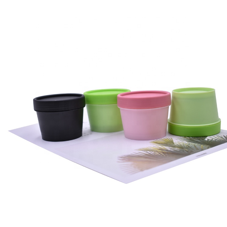 factory price cone shape colorful 100g 100ml PP jar facial cream jar empty mask packaging jar for sale