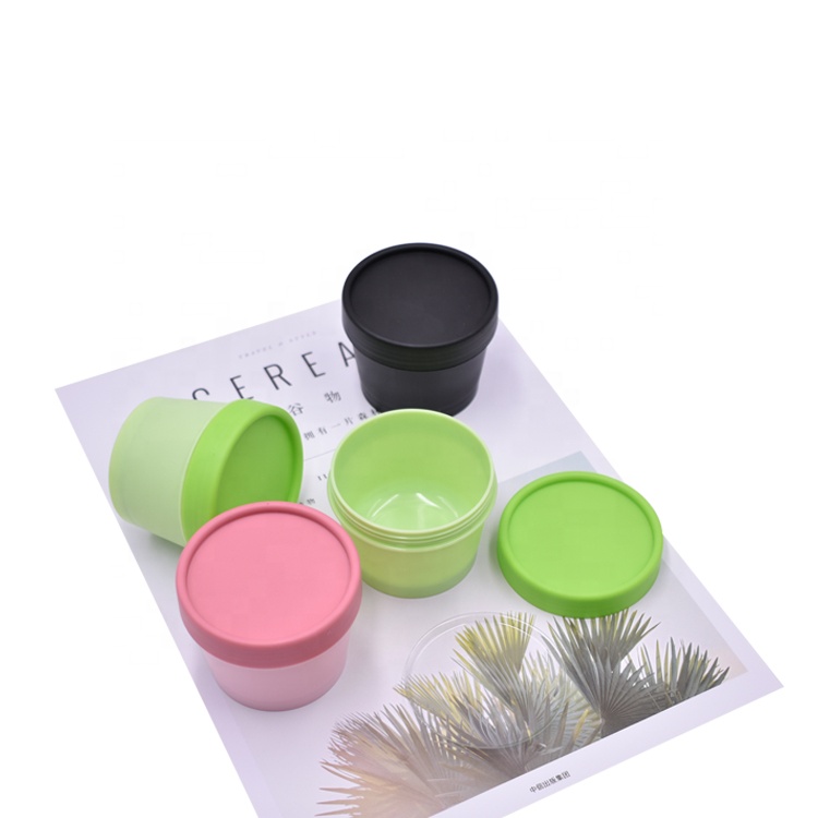 factory price cone shape colorful 100g 100ml PP jar facial cream jar empty mask packaging jar for sale
