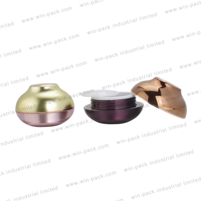 factory price cosmetic containers packaging white and gold cosmetic acrylic jar 20g 30g 50g 100g