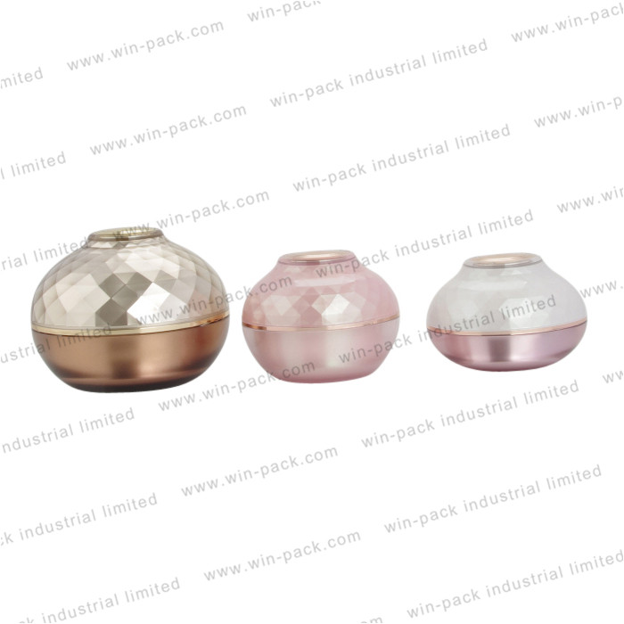 factory price cosmetic containers packaging white and gold cosmetic acrylic jar 20g 30g 50g 100g