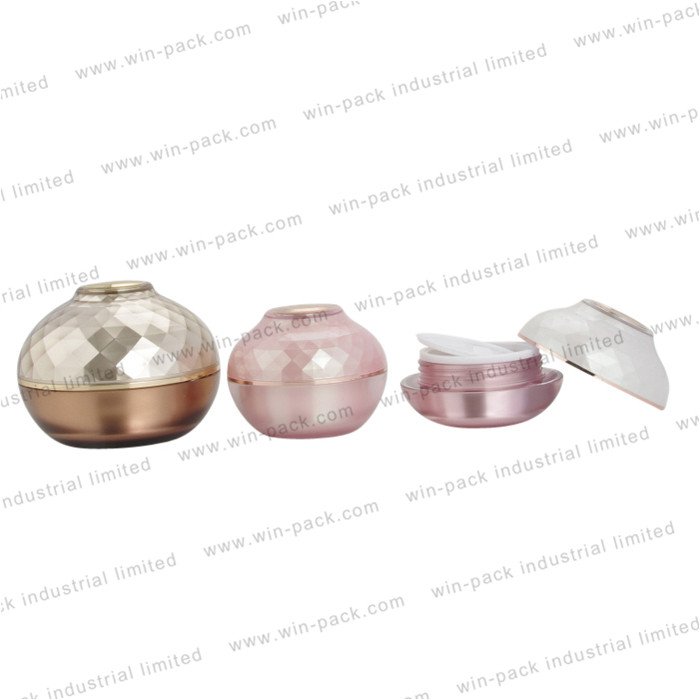 factory price cosmetic containers packaging white and gold cosmetic acrylic jar 20g 30g 50g 100g