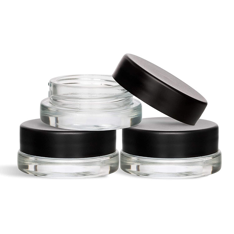 factory price free sample eyes cream glass cosmetic container jar with lid