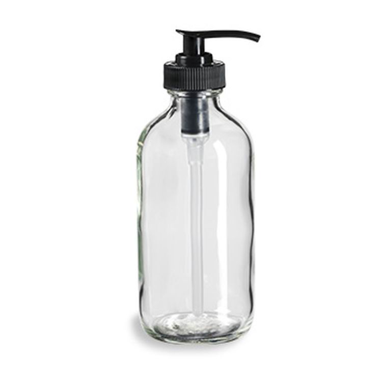 factory price frosted glass cosmetic lotion cream pump bottle