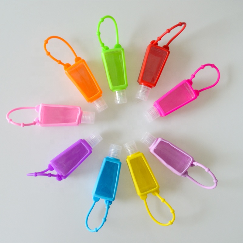 factory price portable clear 30 ml 1 oz screw cap manufacture cosmetic mini plastic bottle with rubber set