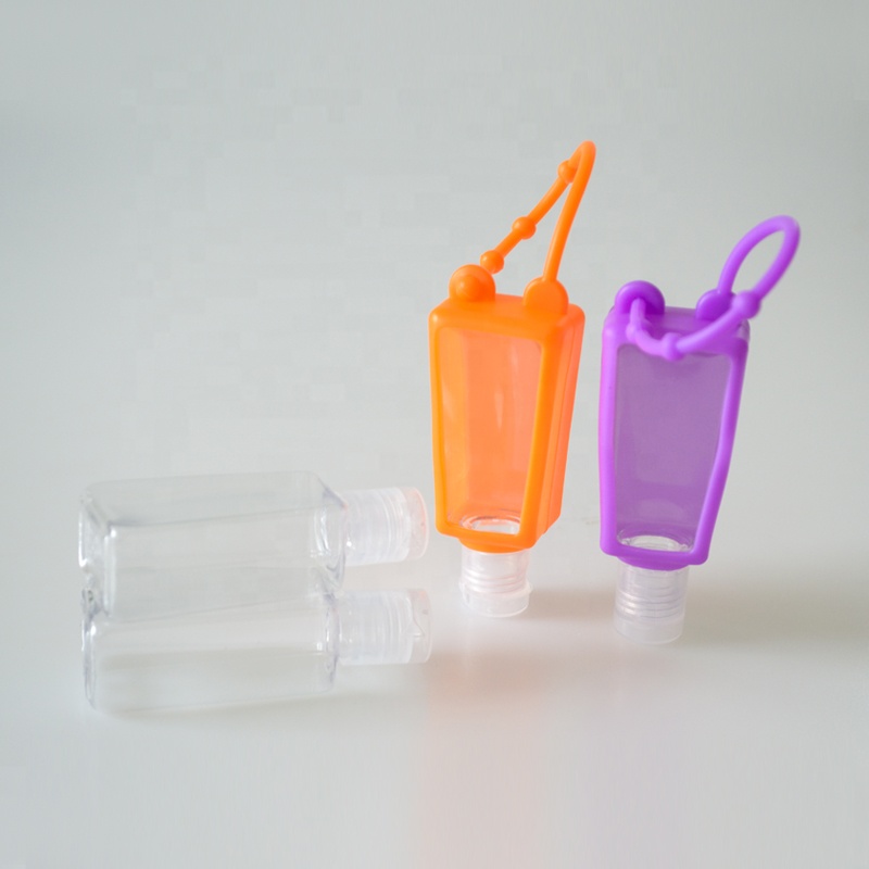 factory price portable clear 30 ml 1 oz screw cap manufacture cosmetic mini plastic bottle with rubber set