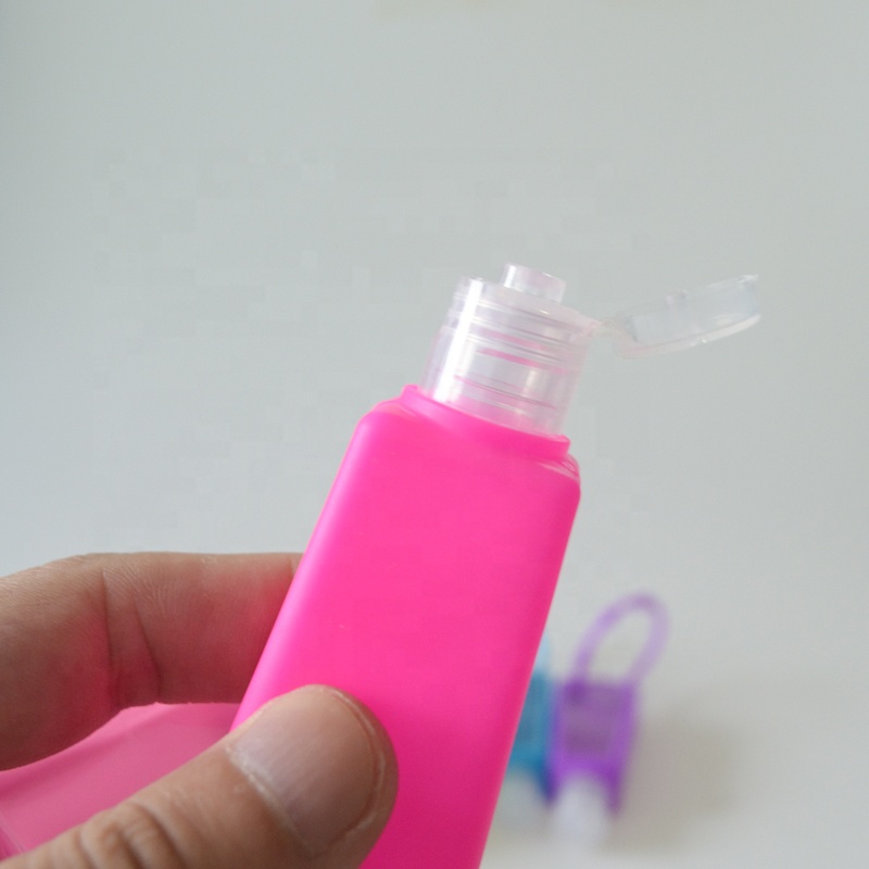 factory price portable clear 30 ml 1 oz screw cap manufacture cosmetic mini plastic bottle with rubber set