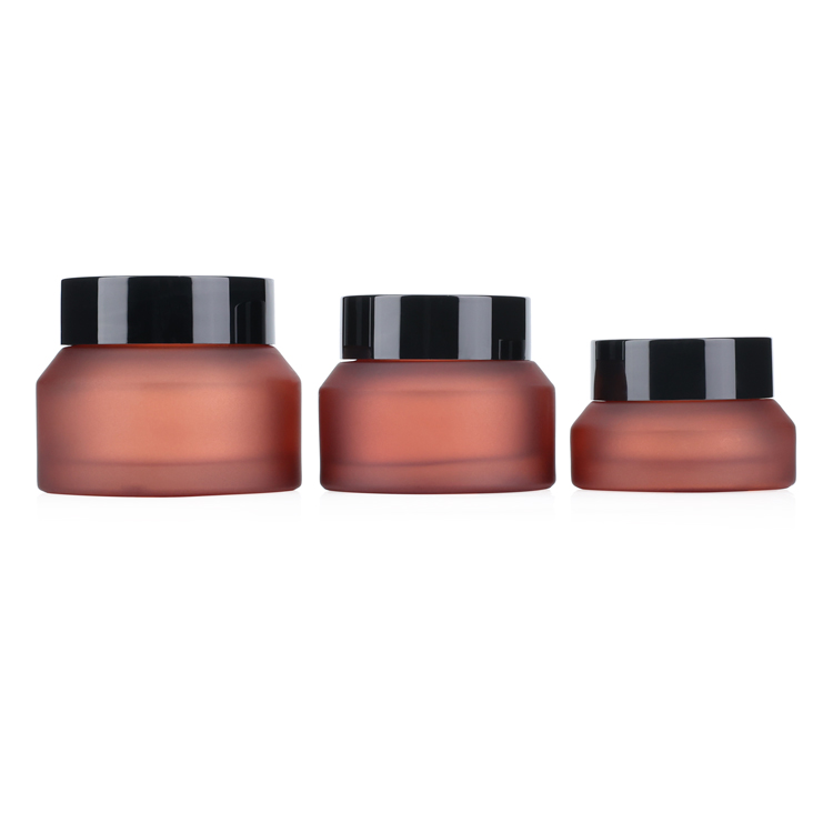 factory price red empty face whitening cream and mask packaging 50g 100g glass cosmetic jars and lids