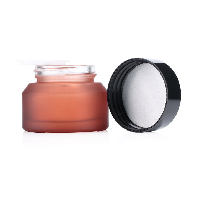 factory price red empty face whitening cream and mask packaging 50g 100g glass cosmetic jars and lids