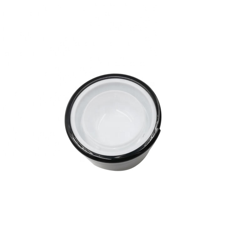 factory price unique design double wall acrylic material round 0.5oz black luxury acrylic cosmetic jar 15g