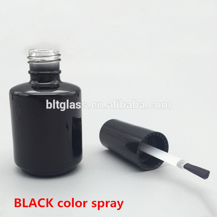 factory price wholesale 5ml 10ml 15ml black Manicure oil bottle gel nail polish bottle