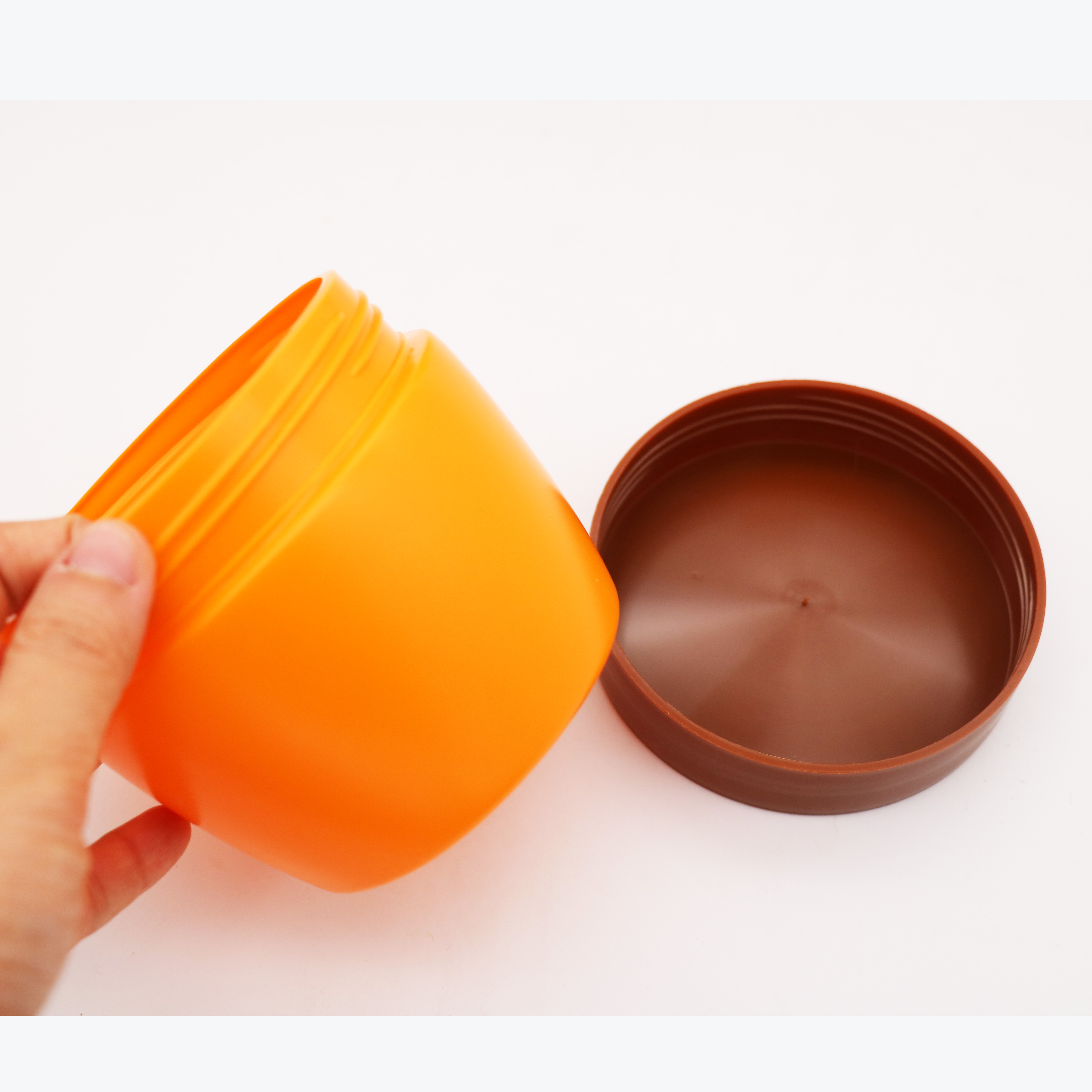 factory production 500ml hair product jar PP plastic cosmetic packaging empty pp jar with lid