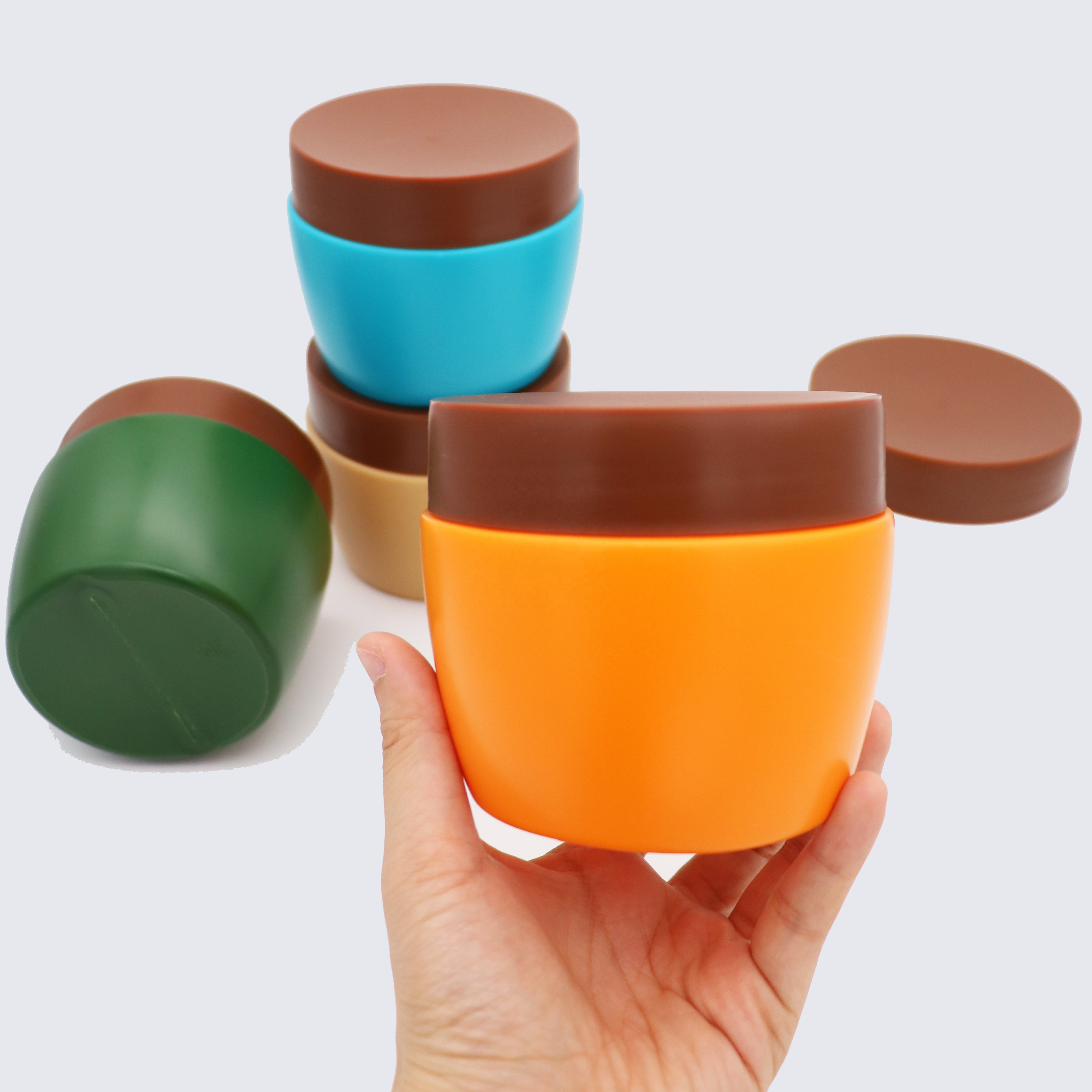 factory production 500ml hair product jar PP plastic cosmetic packaging empty pp jar with lid