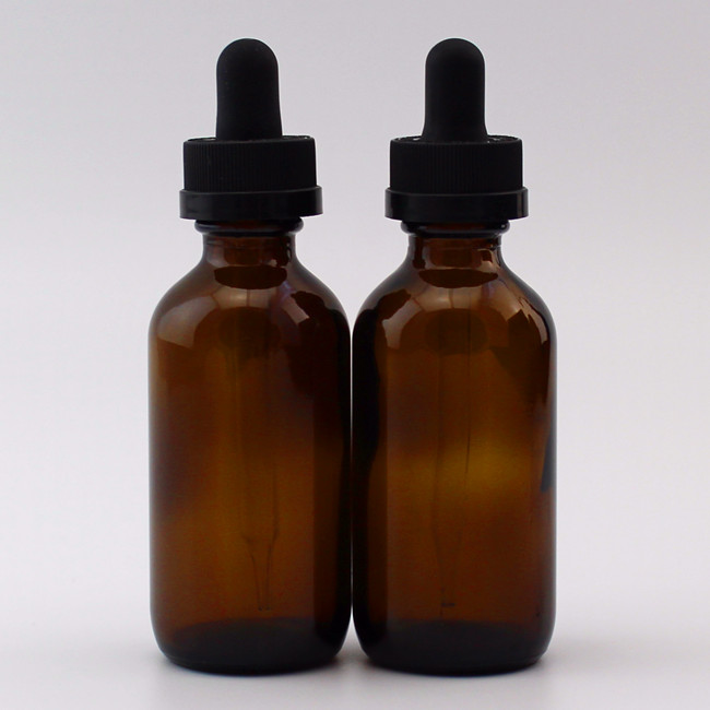 factory sale 4OZ clear essential oil 120 ml Boston round dropper glass bottle
