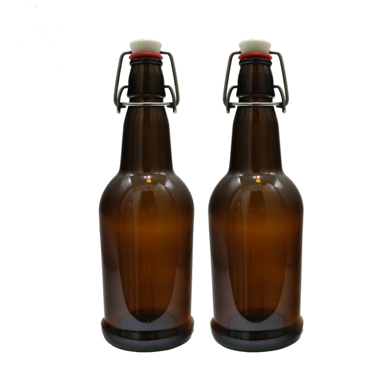 factory sale pop amber 500ml beer bottle with swing top for beer 500ml beer bottle