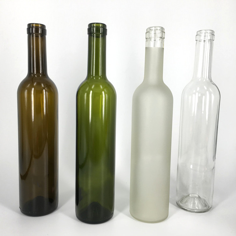 factory supplier 375ml 500ml 750ml round glass bottle with cork for wine