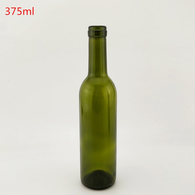 factory supplier 375ml 500ml 750ml round glass bottle with cork for wine
