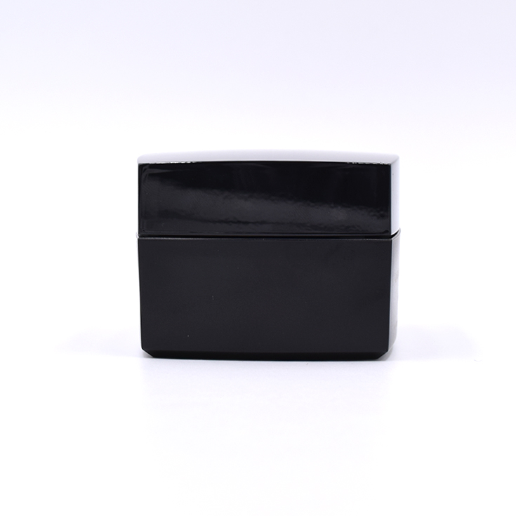 factory wholesale high quality luxury cosmetic black square acrylic jar 50g