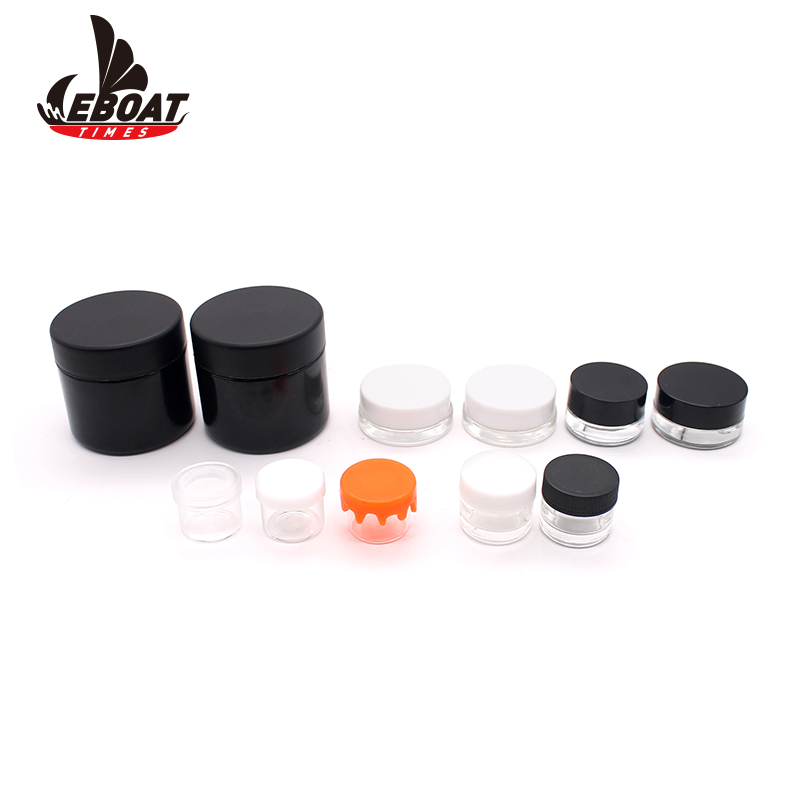 factory wholesale small glass jars high quality cbd wax jars with lid