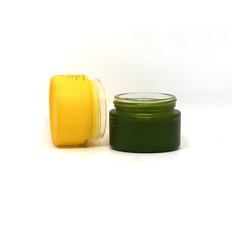 fancy 50ml empty clay mask frosted glass jar gold lid 50g cream container