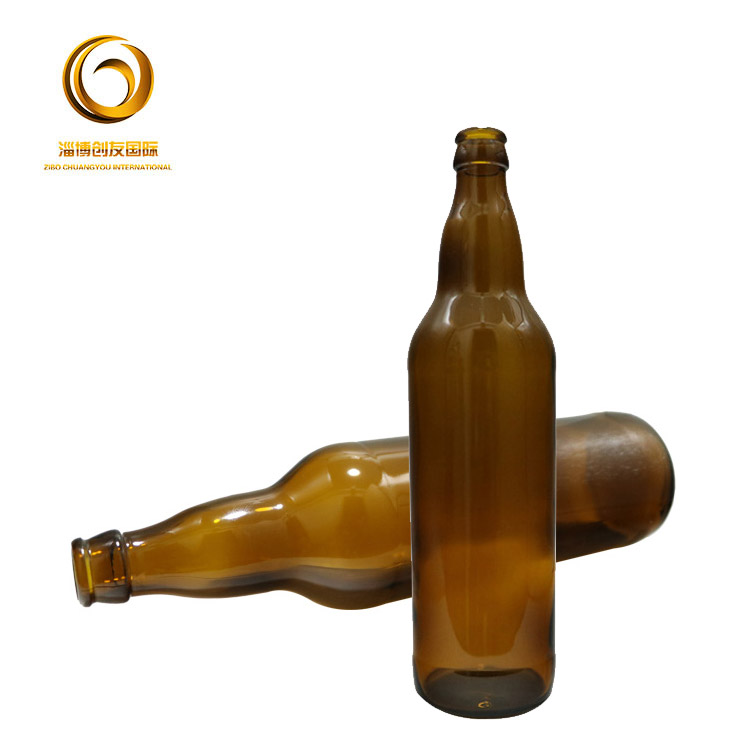 fancy amber 22oz beer glass bottle