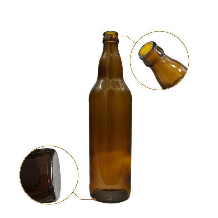 fancy amber 22oz beer glass bottle